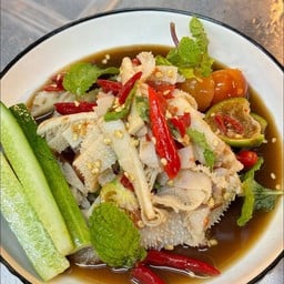 ยำสใบนาง (ผ้าขี้ริ้ว)มีเฉพาะใส่น้ำปลาร้า)