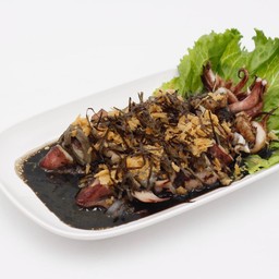หมึกไข่ย่างซอสดำ