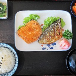 ชุดเซ็ทแซลมอน-ซาบะย่าง เกลือ/ซีอิ๊ว