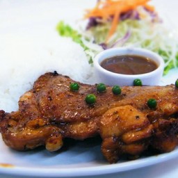 สเต็กไก่พริกไทยดำ+
