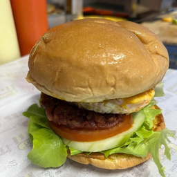 เบอร์เกอร์เนื้อ+ไข่