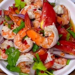 ยำกุ้งลวก