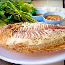 เมี่ยงปลาทับทิมเผา