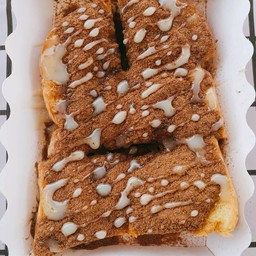 ปังปิ้งเนย+นม+โอวัลตินภูเขาไฟ