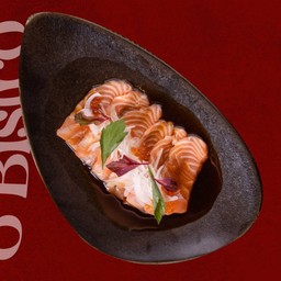 Salmon Carpaccio with Ikura and Ponzu Sauce