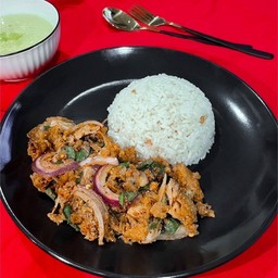 ข้าวมันยำไก่แซ่บ + ข้าวมันไก่ต้ม