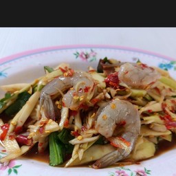 ตำมะม่วงกุ้งสด