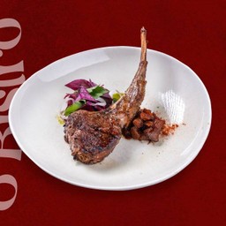 Grilled Lamp Rack with Smoked Pineapple Chutney