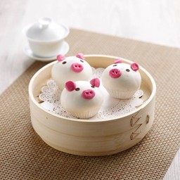 A8 ซาลาเปาน้องหมูไส้ครีม (3 ชิ้น)