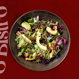 Avocado and Dried Tropical Fruits Salad Balsamic Dressing