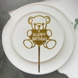 ป้ายปัก HBD ลายหมี