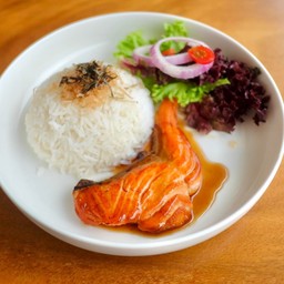 ข้าวแซลม่อนเทริยากิ