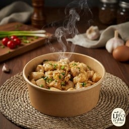 ข้าวไก่นุ่มผัดซอสกระเทียมไทย