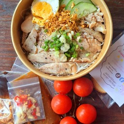 ชาอัญสัมนมสดเข้มข้นหมี่มันไก่