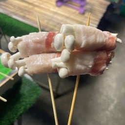 เห็ดหลินขาว พันเบคอน