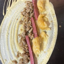 โตเกียวไก่สับ+ไส้กรอก+ คัสตาร์ด