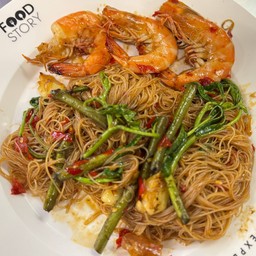 หมี่กระเฉดกุ้งสด