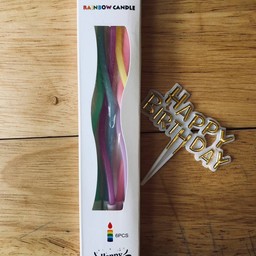 เทียนยาว + ป้าย