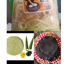 โรตีสายไหม 2 สี แป้งขาว-แป้งชาร์โคล ชุดใหญ่ แถมฟรีแป้ง 1 ขีด