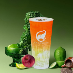 น้ำผักเคลโยเกิร์ตเมล็ดเจีย Kale smoothie with yogurt and chia seeds