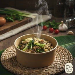 สุกี้แห้งปลาหมึกกรอบ