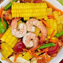 ตำข้าวโพดกุ้งและไข่เค็ม