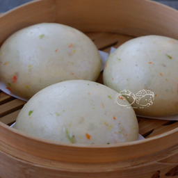 หมั่นโถวเผือก&ผัก 3 สหาย 1 ชิ้น ( Taro & Mixed vegetables Mantou)