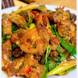 ผัดเผัดกบล้าวข้าว