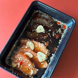 แซลม่อนดอง + กุ้งดอง