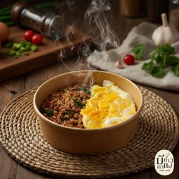 ข้าวกะเพราหมูสับไข่เยิ้ม