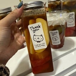 น้ำแตงโม + ชาผลไม้