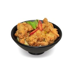 ข้าวเขียวหวานไก่กรอบ