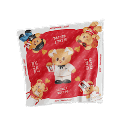 ผ้าพันคอน้องเนยลูกรักผู้พัน สีแดง