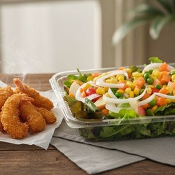 สลัดกุ้งทอด