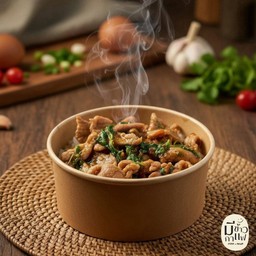 ข้าวกะเพราหมูหมักนุ่ม