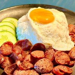 ข้าวกุนเชียงทอดสูตรโบราณ+ไข่ดาว