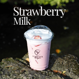 นมสตรอว์เบอร์รี่ เย็น