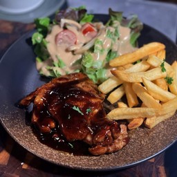 ST20 สเต๊กไก่ ซอสเทริยากิ  Chicken Steak Teliyaki