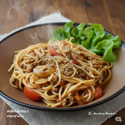 สปาเก็ตตี้ ซอสแดง หมูสับ