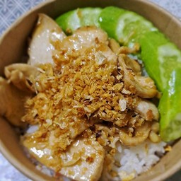 ข้าวไก่กระเทียม