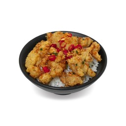 ข้าวไก่กรอบคั่วพริกเกลือ