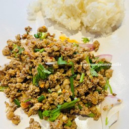 ข้าวเหนียวลาบหมู