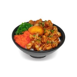 ข้าวหน้าไก่สาหร่ายไข่กุ้ง (ข้าวญี่ปุ่น)