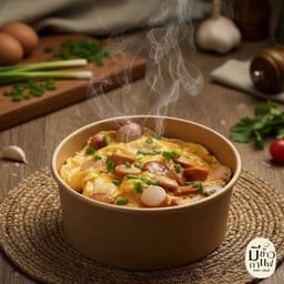 ข้าวไข่ข้นไส้กรอกไก่