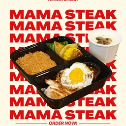 ชุดสเต็กหมูอเมริกันไข่ดาว