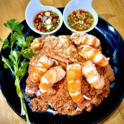 ข้าวหน้ามันกุ้งแม่น้ำ  Rice with river and sheep