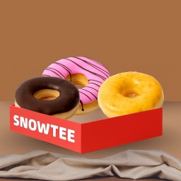 โดนัท 3 ชิ้น 甜甜圈 3 个