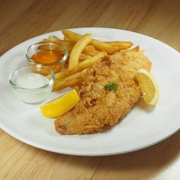 สเต็กปลาชุปแป้งทอด