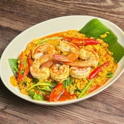 กุ้งผัดผงกะหรี่