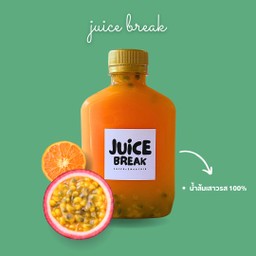 น้ำส้มผสมเนื้อเสาวรส 100% (Orange & Passion)